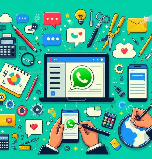 a depiction of whatsapp logo on devices