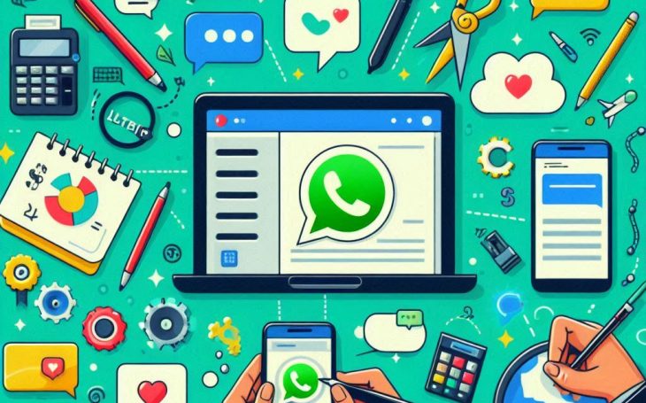 a depiction of whatsapp logo on devices