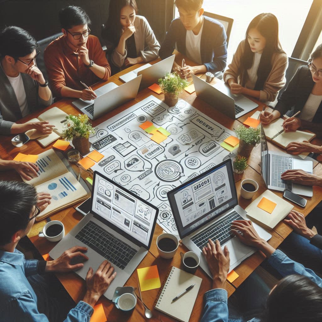 an event marketing team is brainstorming